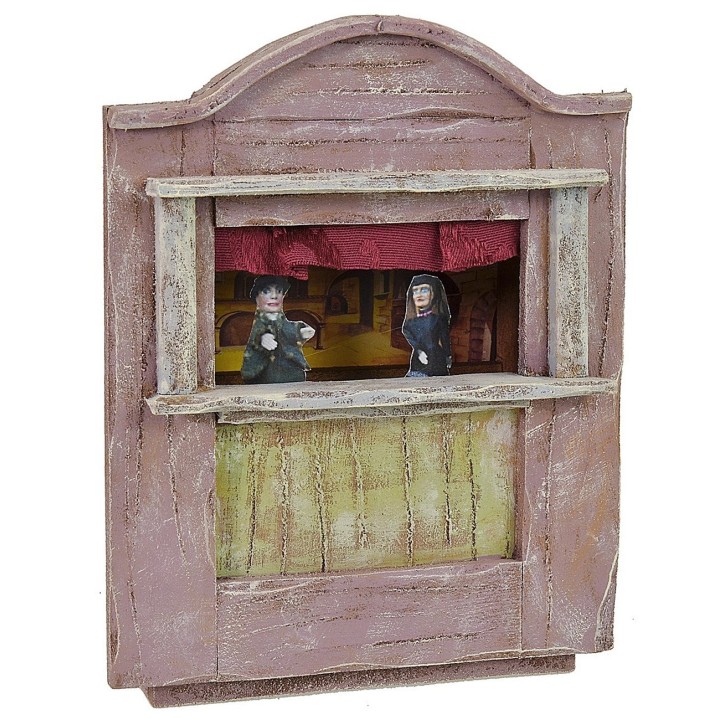 Teatrillo con marionetas de 14x6x18,5 cm de altura para