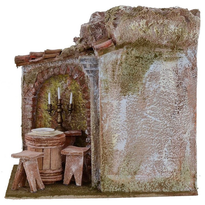 Vineria with dehor cm 19.5x14.5x19.4 h for statues 10 cm