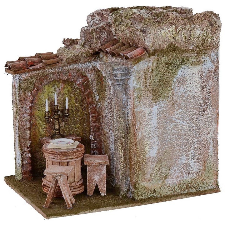 Vineria with dehor cm 19.5x14.5x19.4 h for statues 10 cm