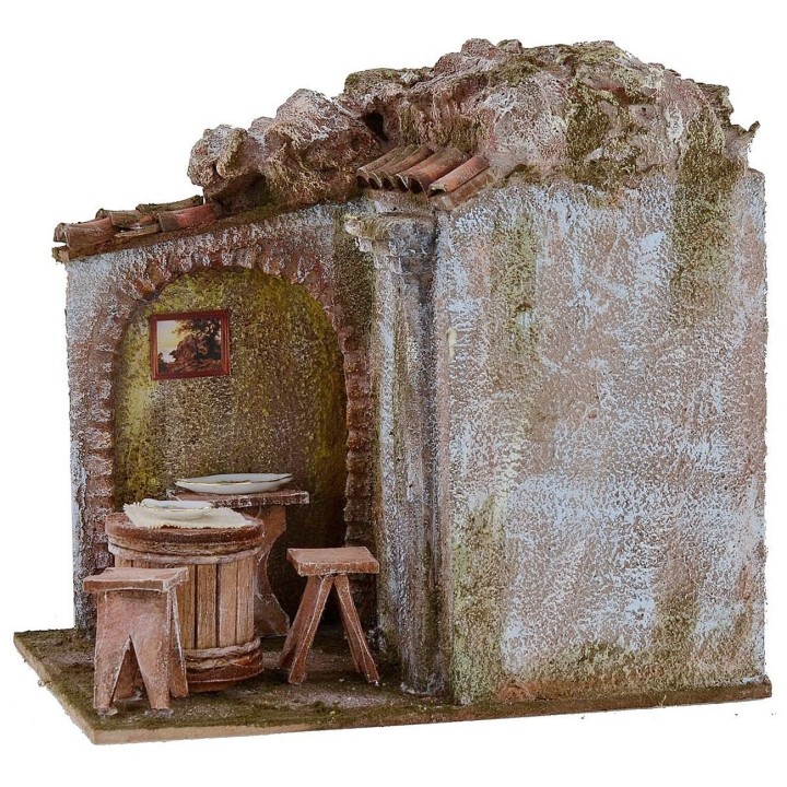 Vineria con dehor cm 24x17,5x23 h per statue 12 cm