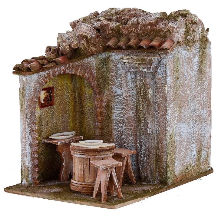 Vineria con dehor cm 24x17,5x23 h per statue 12 cm