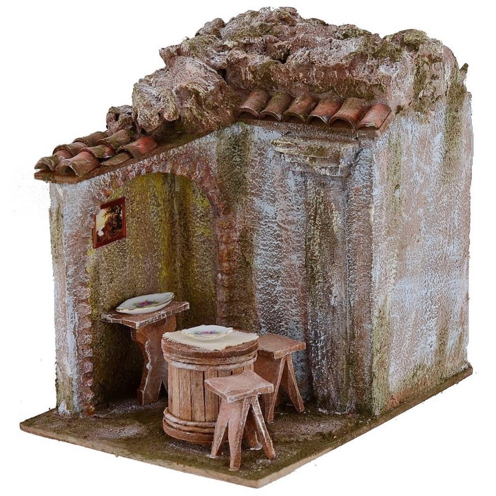 Vinoteca con terraza de 24x17,5x23 cm de altura para estatuas