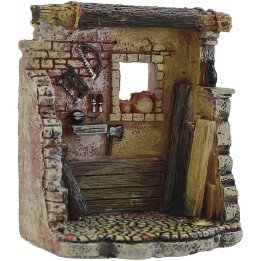 Bottega del falegname in resina cm 8,5x5,5x10 h.