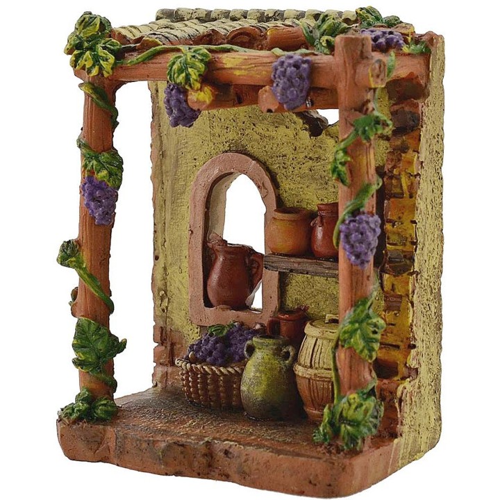Bodega o taberna en resina de 7,5x4,5x10 cm de altura.