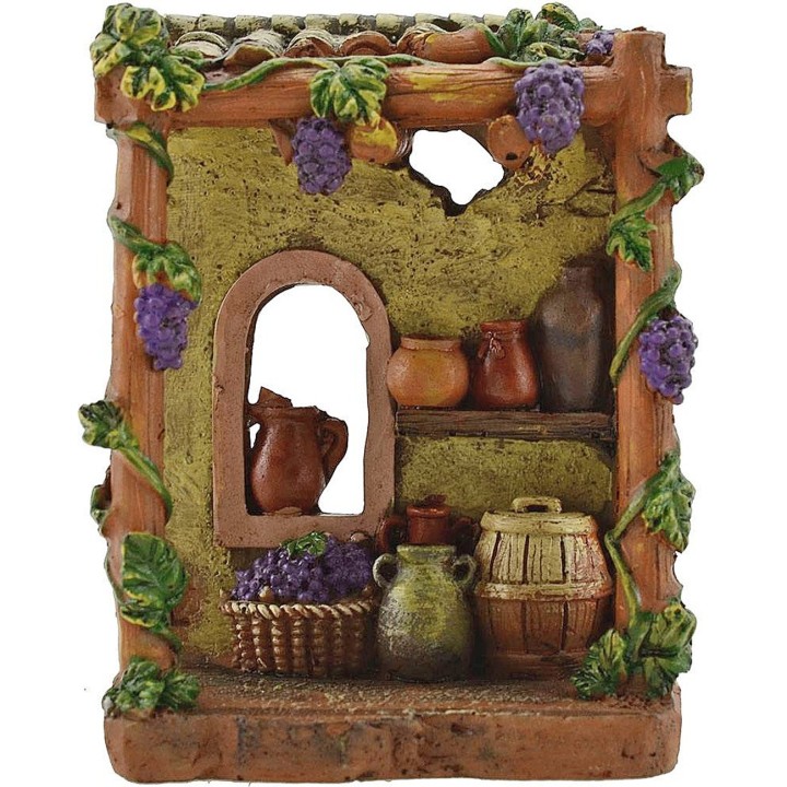 Bottega osteria in resina cm 7,5x4,5x10 h.