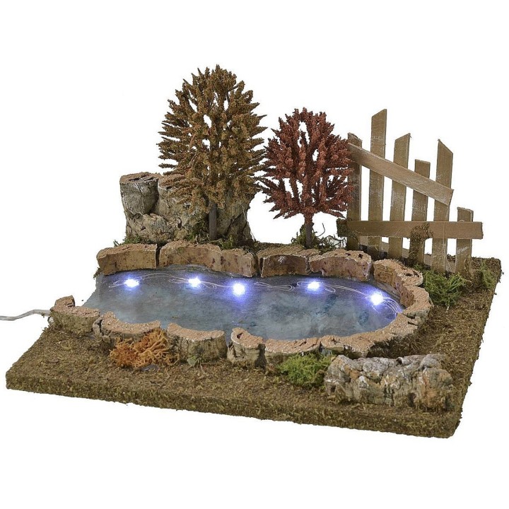 Laghetto luminoso componibile cm 25x20,5x14 h per statue da