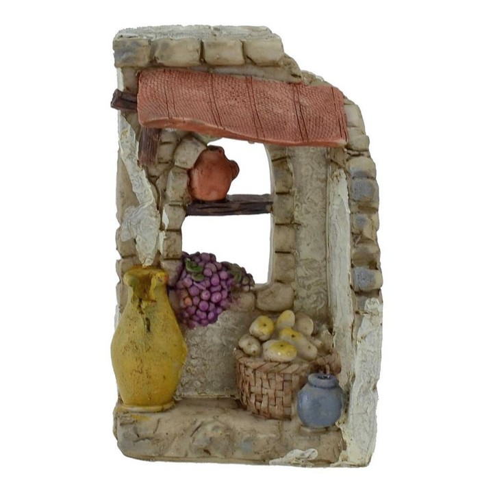 Greengrocer's shop in resin cm 7,5x5x12,4 h.