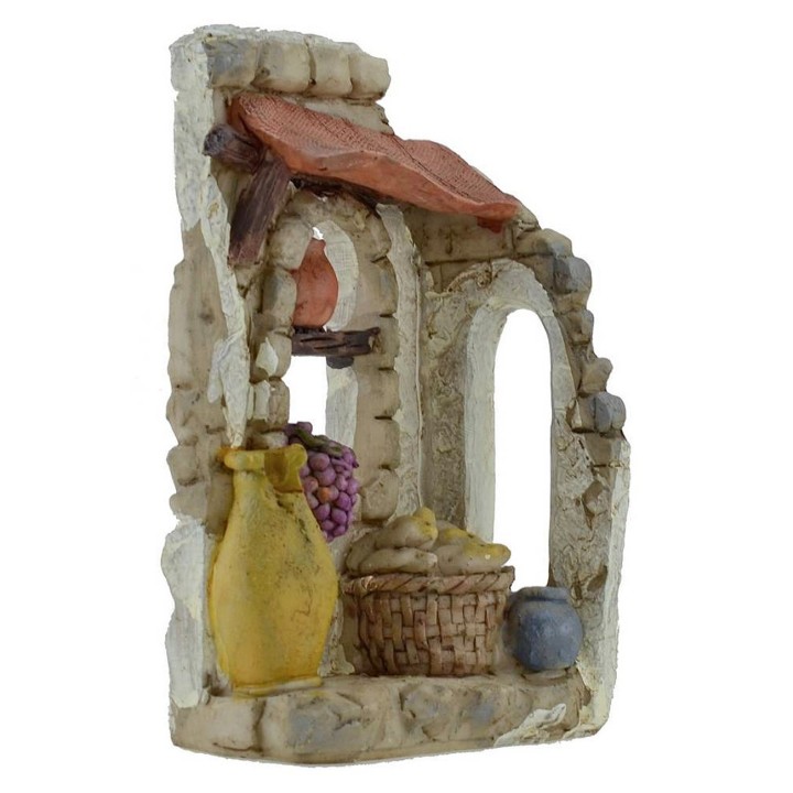 Tienda del frutero en resina de 7,5x5x12,4 cm h.