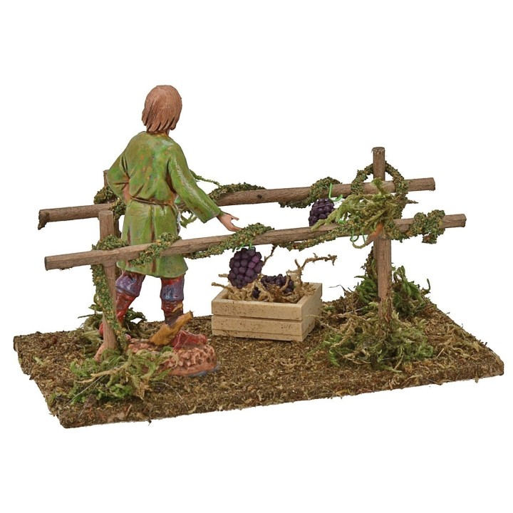 Vineyard rows with grape harvester series 10cm Landi cm