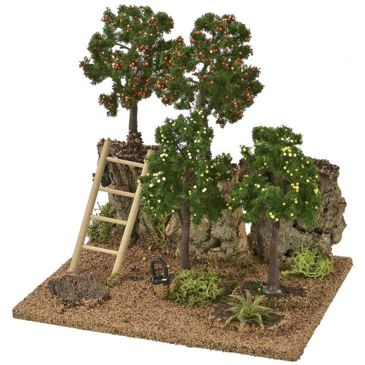 Frutteto di agrumi cm 19x15x19 h per statue da 8-10 cm