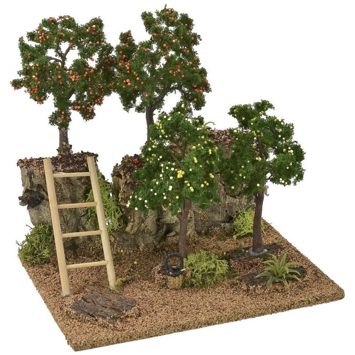 Frutteto di agrumi cm 19x15x19 h per statue da 8-10 cm