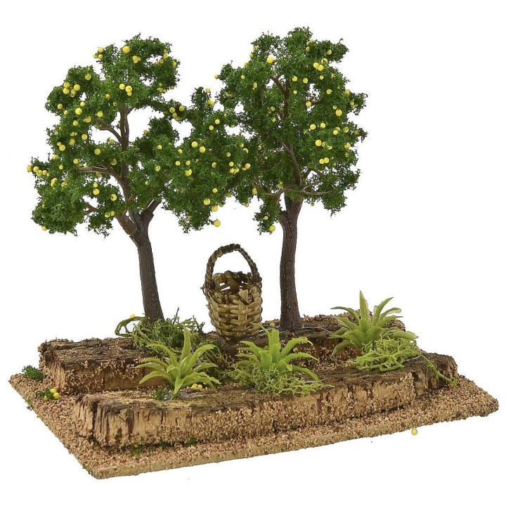 Frutteto di limoni cm 14x9x12 h per statue da 8-10 cm