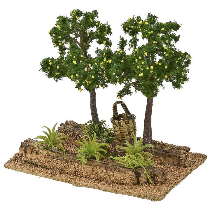 Frutteto di limoni cm 14x9x12 h per statue da 8-10 cm