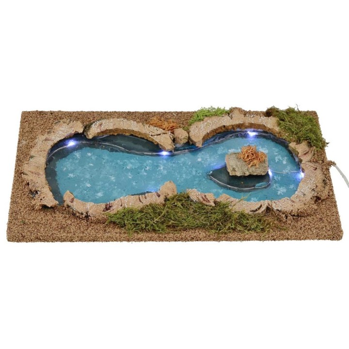 Laghetto luminoso per presepe cm 32x17x2,3 h