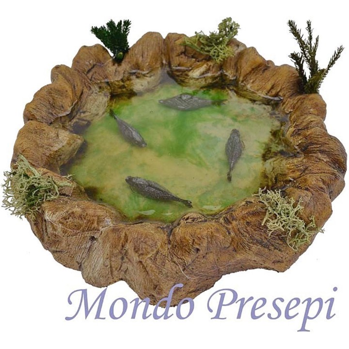 New Laghetto magico in resina con pesci