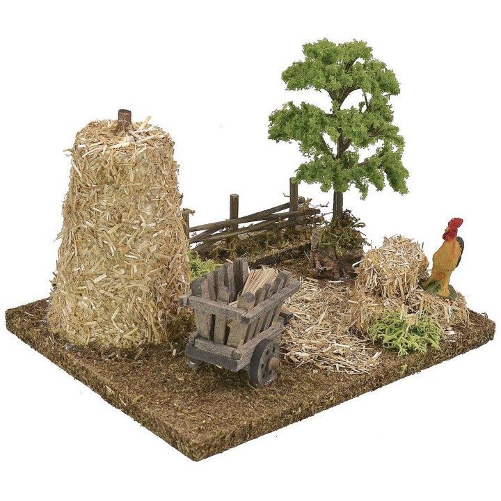 Scenografia di un ambiente di campagna cm 19x15x14 h