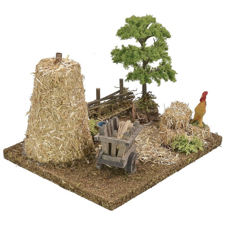 Scenografia di un ambiente di campagna cm 19x15x14 h