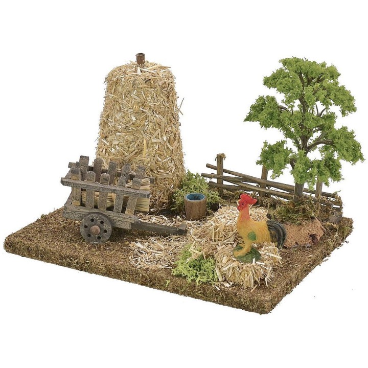 Scenografia di un ambiente di campagna cm 19x15x14 h