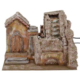 Water mill with a functioning cascade cm 39x30x27 h