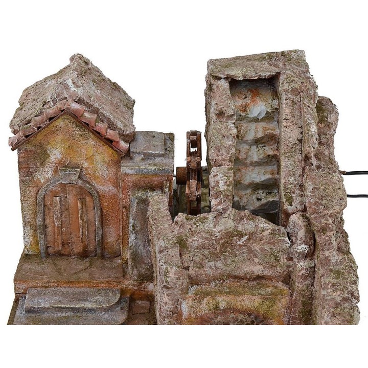 Water mill with a functioning cascade cm 39x30x27 h