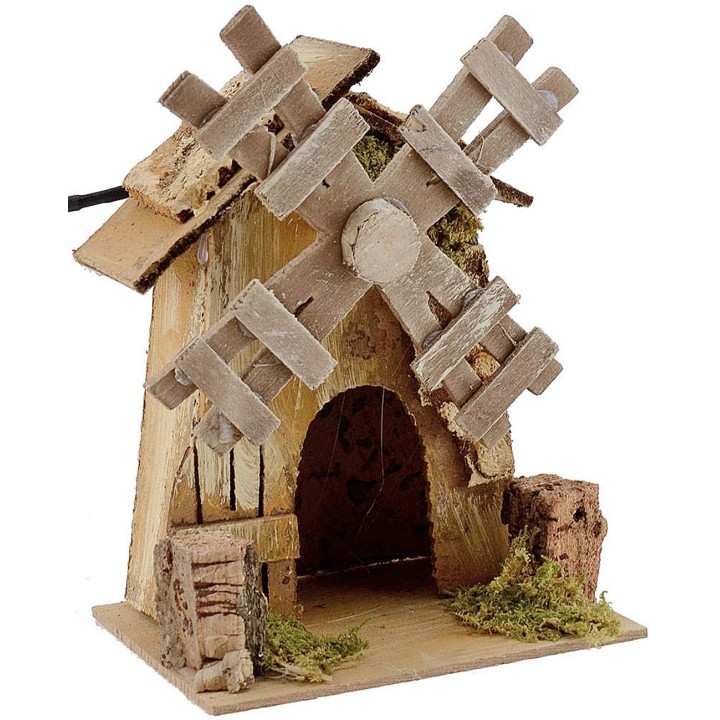 Molino de viento en funcionamiento cm 14,5x11,5x21 h.