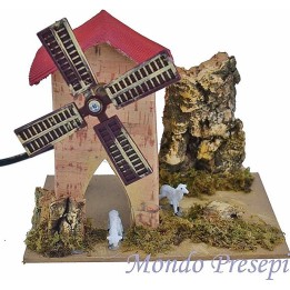 Mulino a vento funzionante cm 15x10x12 h.