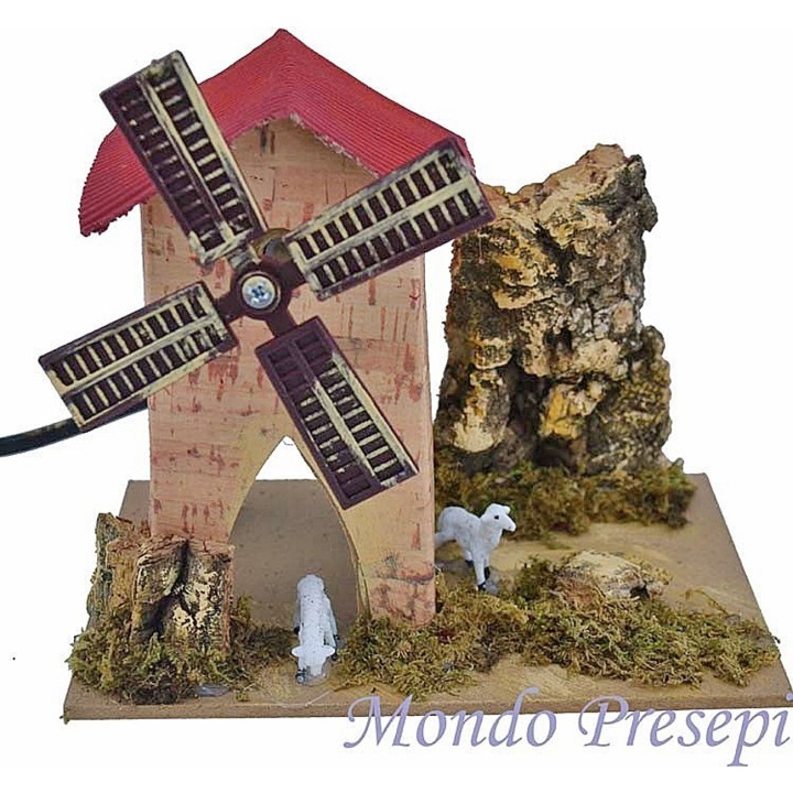 Mulino a vento funzionante cm 15x10x12 h.