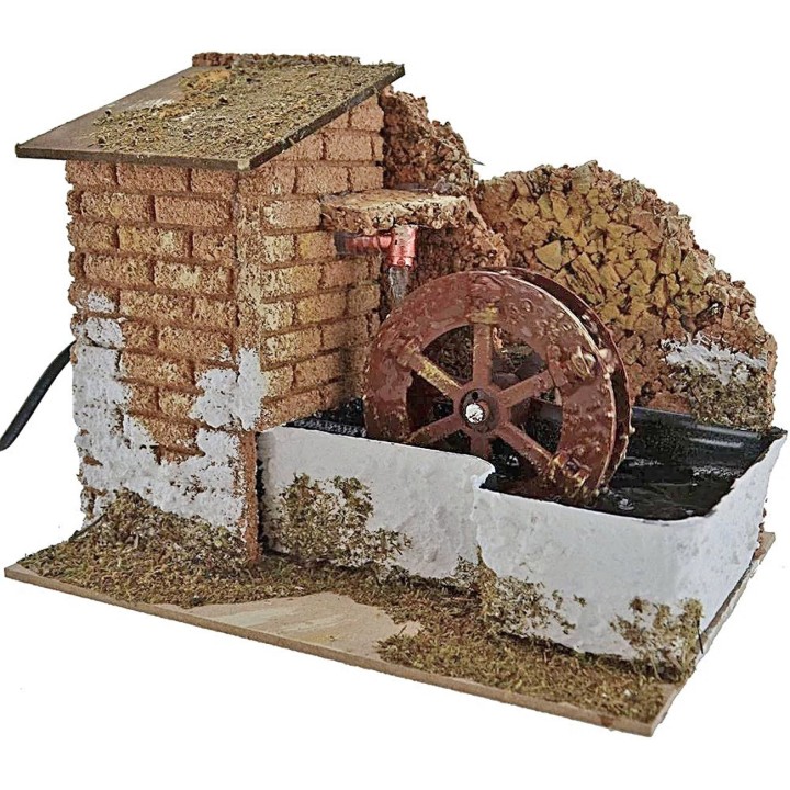 Nativity water mill cm 20x14x15 h.