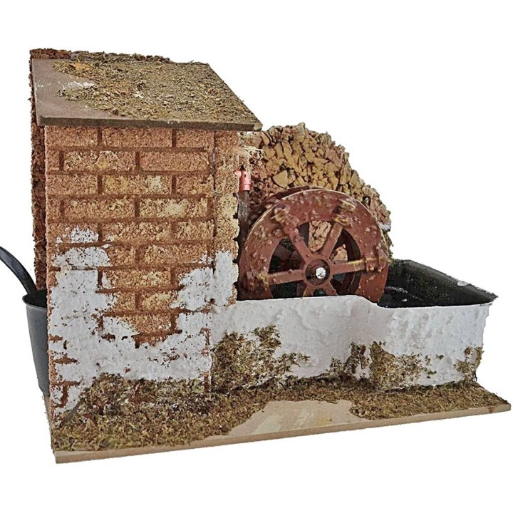 Nativity water mill cm 20x14x15 h.