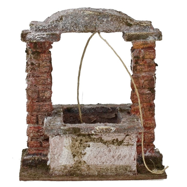 Well for presepe with lateral columns cm 24X20x27 h for statues