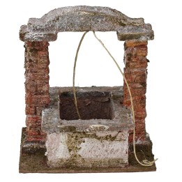 Pozzo per presepe con colonne laterali cm 24X20x27 h per statue