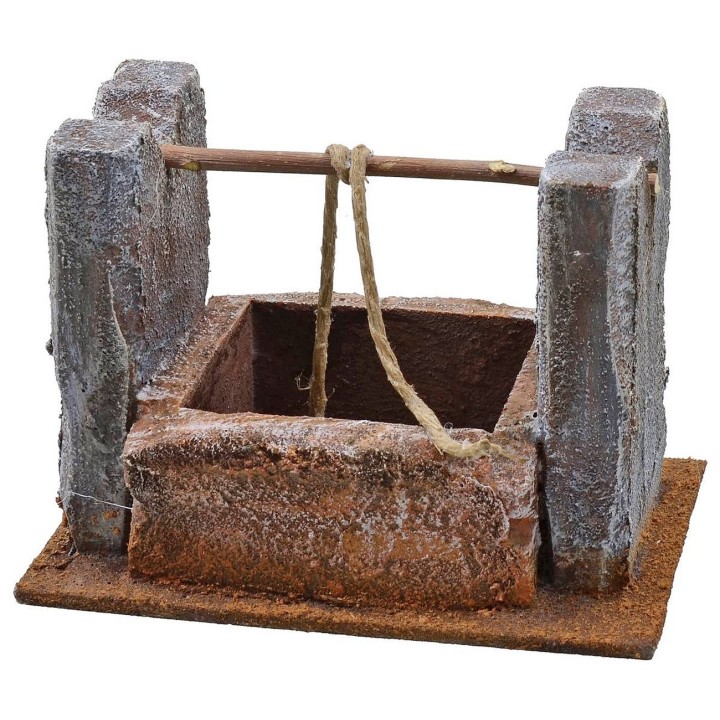 Palestinian-style square well for statues 10 cm 14.5x9x10.3 h