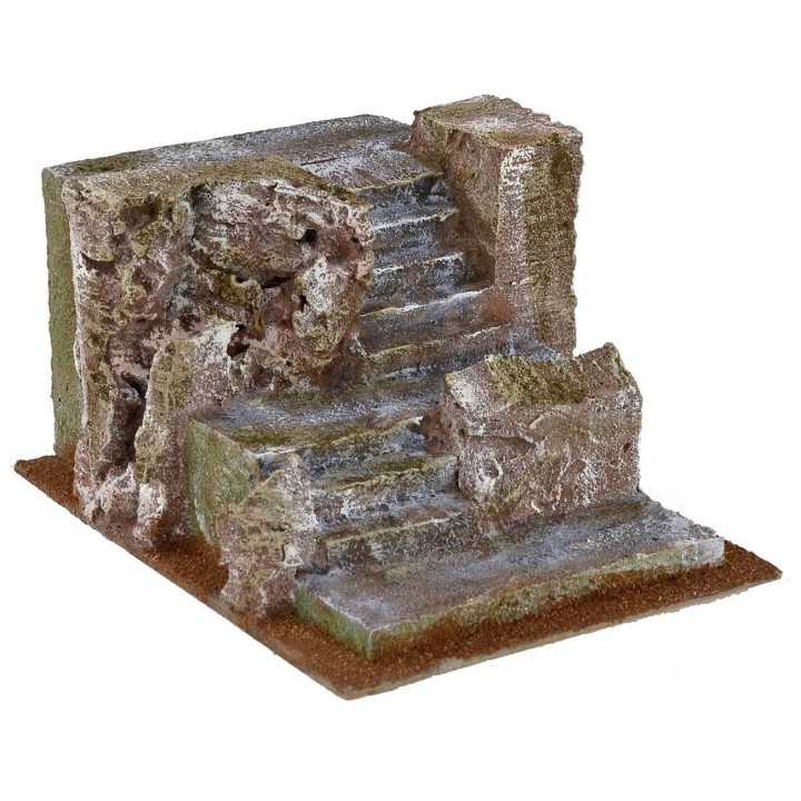 Escalera con rocas para belén de 14,5x20x11 cm h