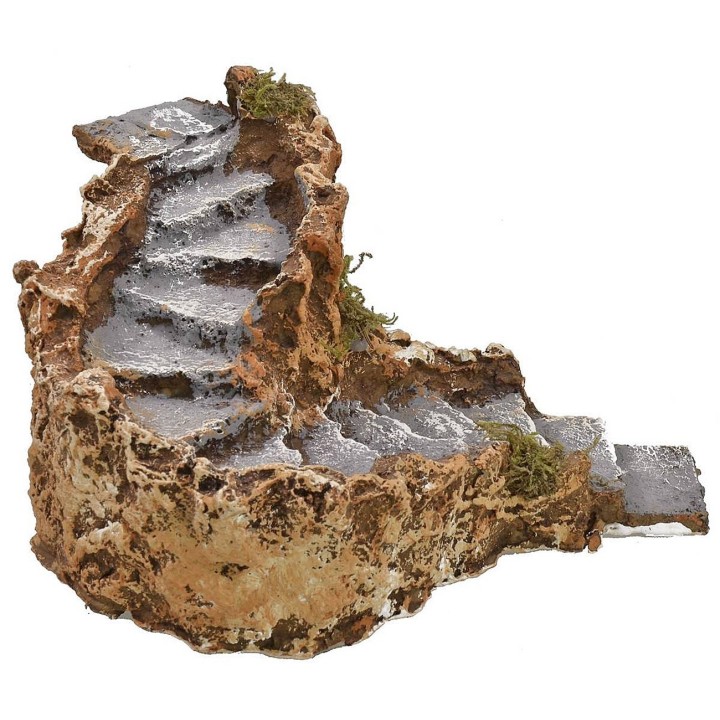 Right curve staircase in resin cm 19x17x9 h