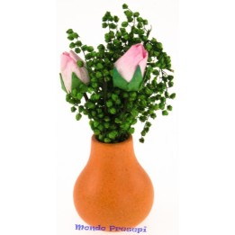 Jarrón con tulipanes cm 4,5