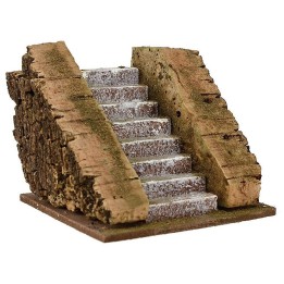 Escalera para belén de 11,8x11,8x11,4 cm de altura.