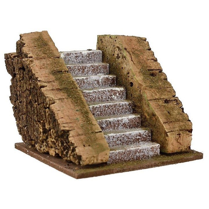 Escalera para belén de 11,8x11,8x11,4 cm de altura.