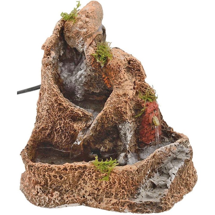 Cascade and fountain functioning in resin cm 18,5x14, 5x18 h.