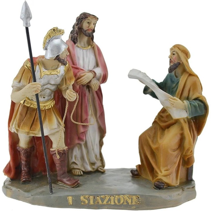 Statue Pasquali 14 scene Via Crucis cm 9