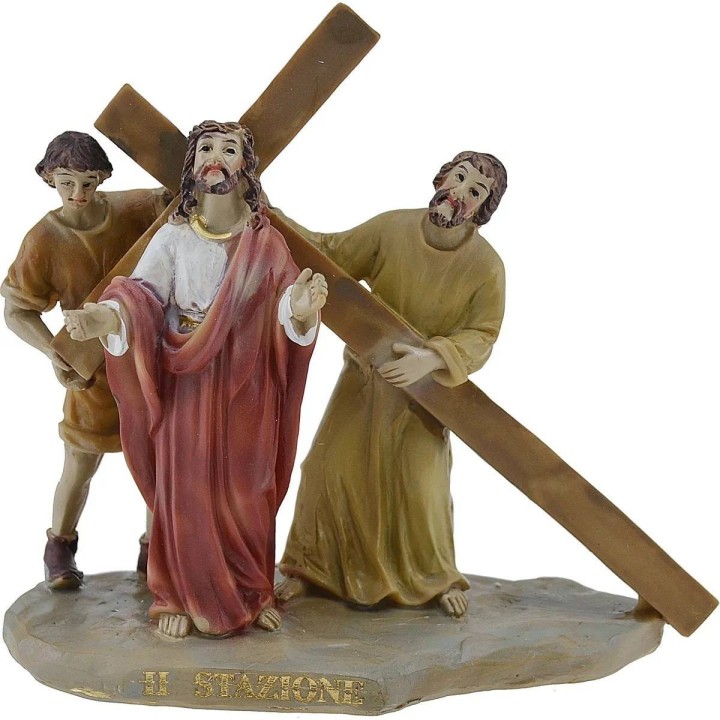 Easter statues 14 Via Crucis scenes 9 cm