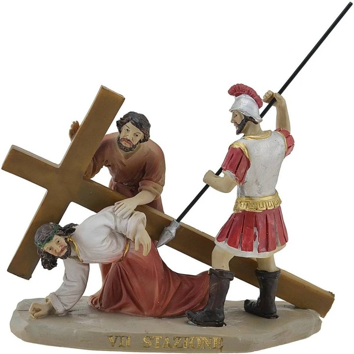 Statue Pasquali 14 scene Via Crucis cm 9