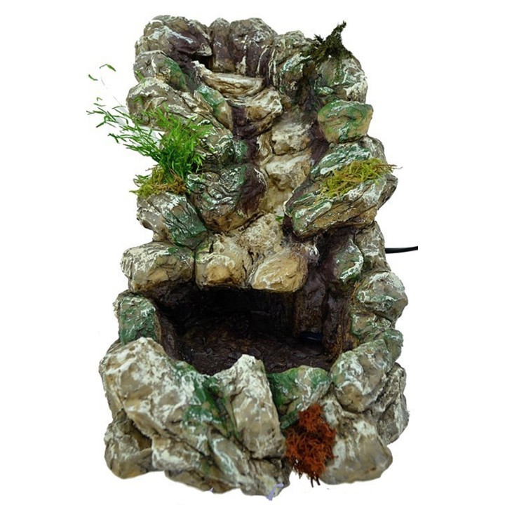 Resin waterfall with pump and led 21x38x22 cm h.