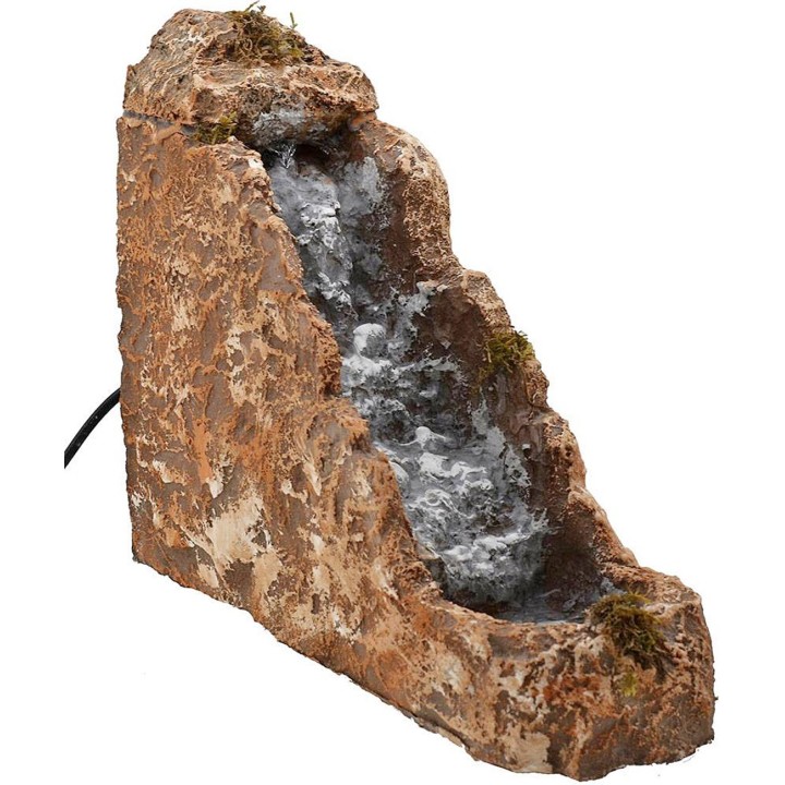 Waterfall for nativity scene in working resin cm 10x30x24 h.