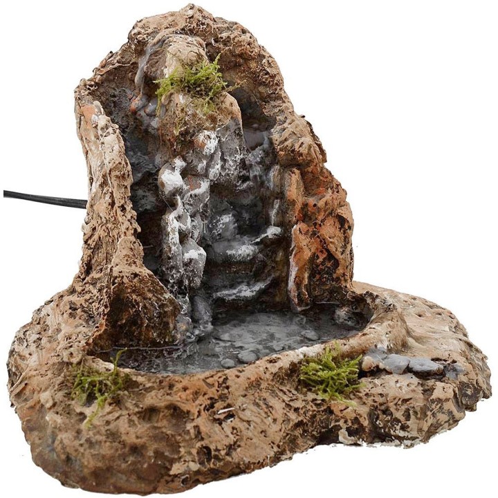 Waterfalls with lake for functioning nativity scene cm 25x19x16