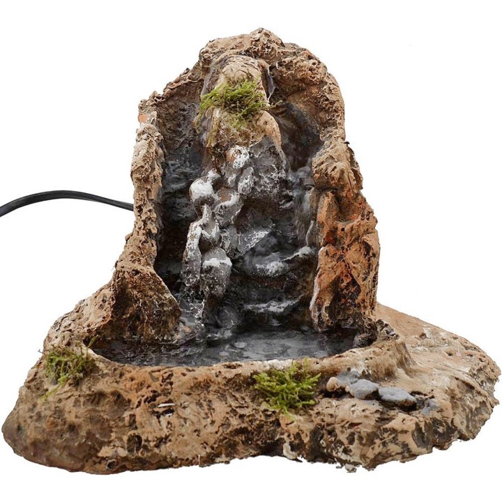Cascate con lago per presepe funzionante cm 25x19x16 h.