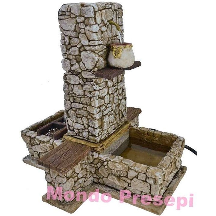 Fuente de 2 grifos de 24x21x34,5 cm