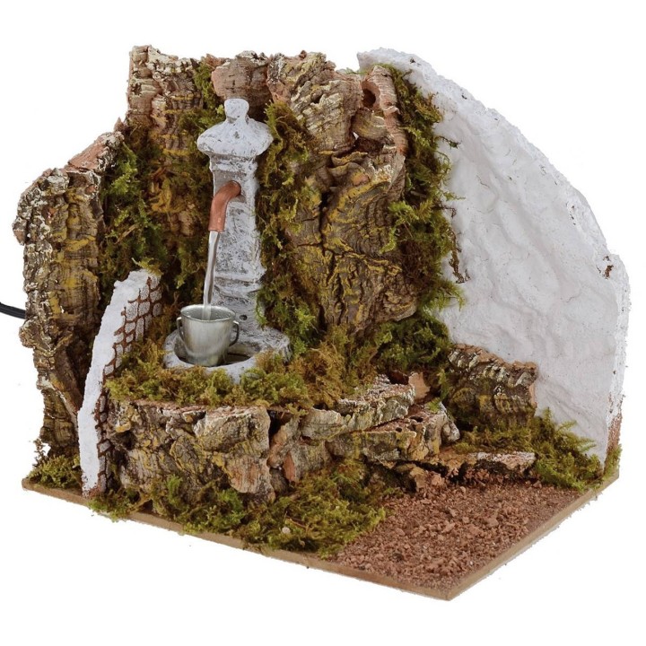 Fuente de columna funcional para Belén de 19,5x14x16 cm h