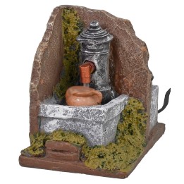 Resin working corner fountain cm 9,5x14x12,5 h