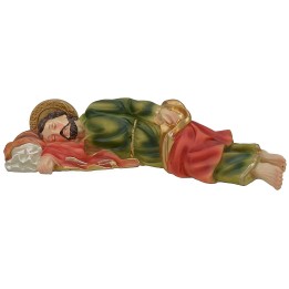 Sleeping Saint Joseph in resin 20 cm series