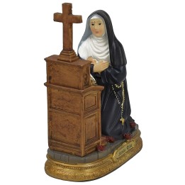 Saint Rita kneeling 17 cm resin statue